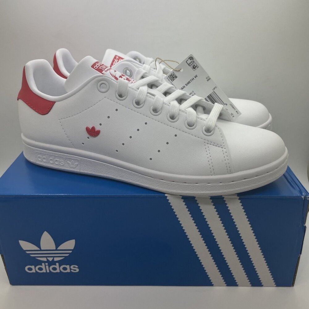Adidas Originals Stan Smith Sneakers Shoes White Active Pink IE0460 Women 7 NIB